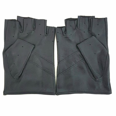 Mitaines en Cuir d'Agneau Gris Non Doublées.