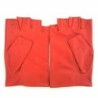 Mitaines en Cuir d'Agneau Orange Pilote Non Doublés.