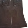 Gants en Cuir d'Agneau Chocolat foncé Coline Doublés Cachemire.