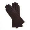 Gants en Cuir d'Agneau Chocolat foncé Coline Doublés Cachemire.