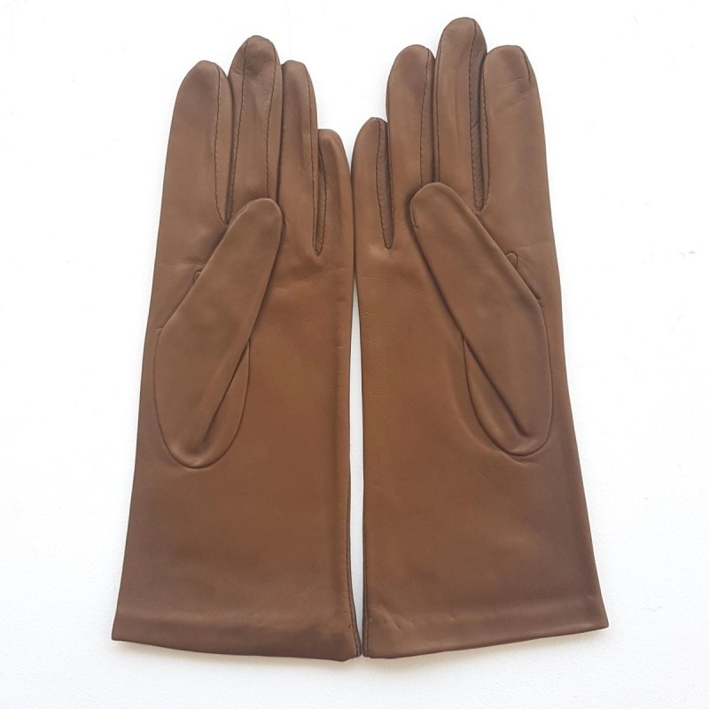 Gants en Cuir d'Agneau Caravane Coline Doublés Soie.
