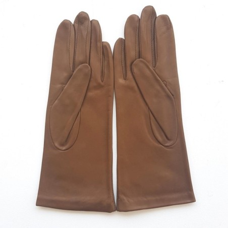 Gants en Cuir d'Agneau Caravane Coline Doublés Soie.