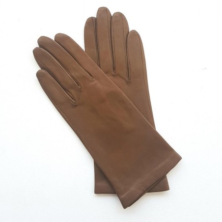 Gants en Cuir d'Agneau Caravane Coline Doublés Soie.