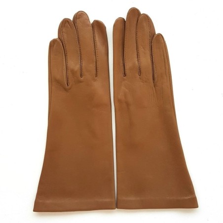 Gants en Cuir d'Agneau Mastic Foncé Coline Non Doublés .