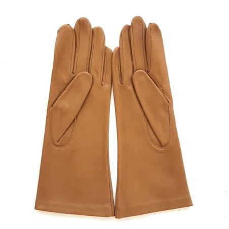 Gants en Cuir d'Agneau Mastic Foncé Coline Non Doublés .