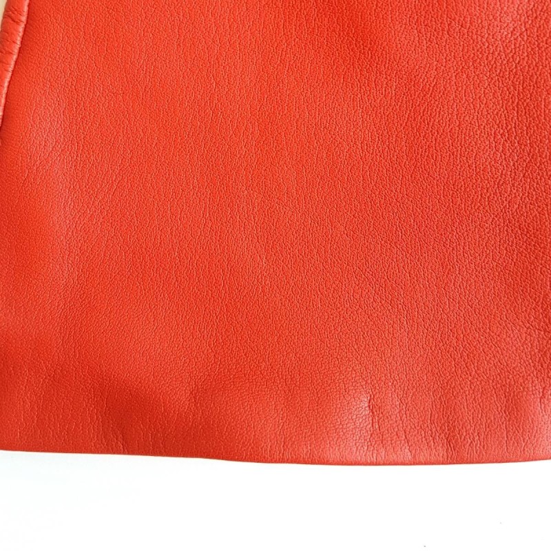 Gants en Cuir d'Agneau Orange Coline Doublés Cachemire.