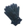 Gants en Cuir d'Agneau Noir Arthur Doublure Soie.