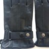 Gants en Cuir d'Agneau Noir Arthur Doublure Soie.