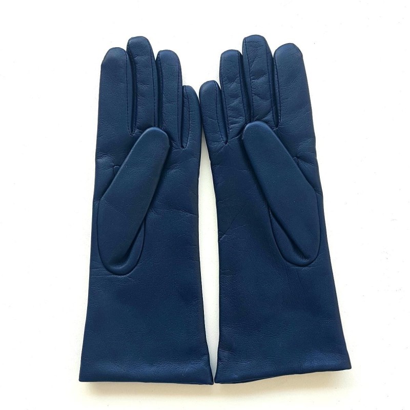 Gants en Cuir d'Agneau Indigo Coline Doublés Cachemire.