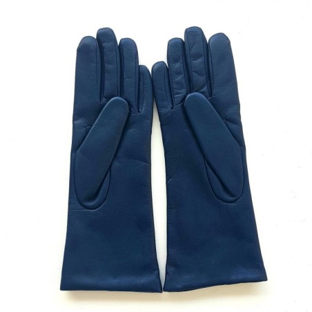 Gants en Cuir d'Agneau Indigo Coline Doublés Cachemire.