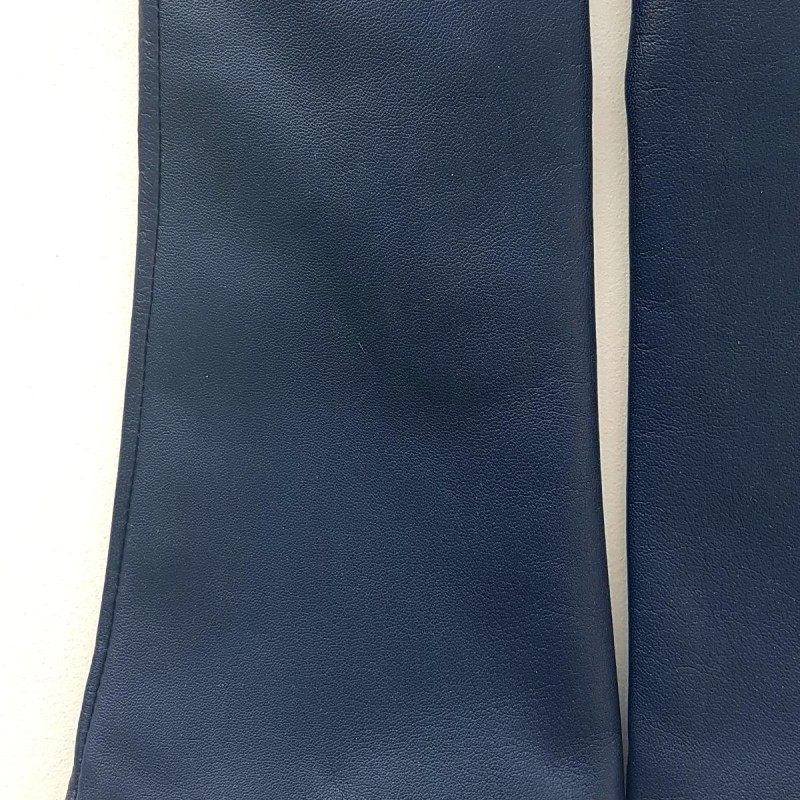 Gants en Cuir d'Agneau Indigo Coline Doublés Cachemire.
