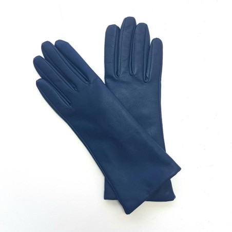 Gants en Cuir d'Agneau Indigo Coline Doublés Cachemire.