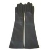 Gants en Cuir d'Agneau Noirs Séraphine Doublés Soie.